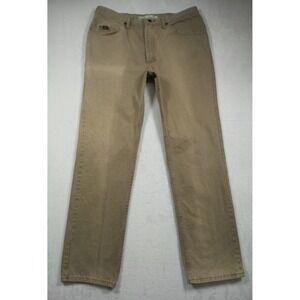 Lee Jeans Mens Size 36 x 32 Brown Denim Regular Fit Straight Leg 5-Pocket Design